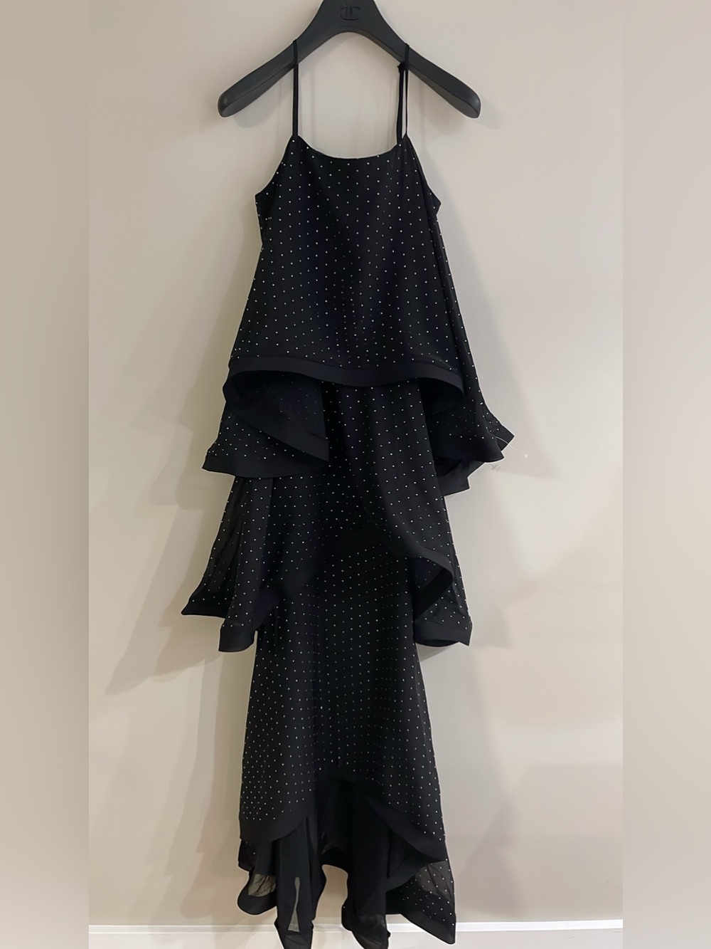 NEW Elliat Moss Tiered Embellished Gown in Black Size S - Picture 3 of 16